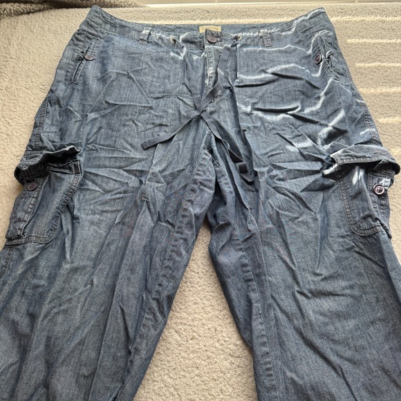 St. John's Bay Denim - ST. JOHN'S BAY Jeans Women's‎ Size 22W Cargo Pants Pockets Button Drawstring